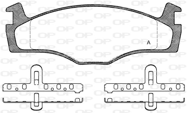 OPEN PARTS stabdžių trinkelių rinkinys, diskinis stabdys BPA0171.10
